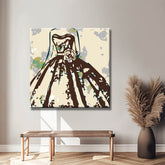 Painting by Numbers Art Lifestyle Black and White Dress with Flowers